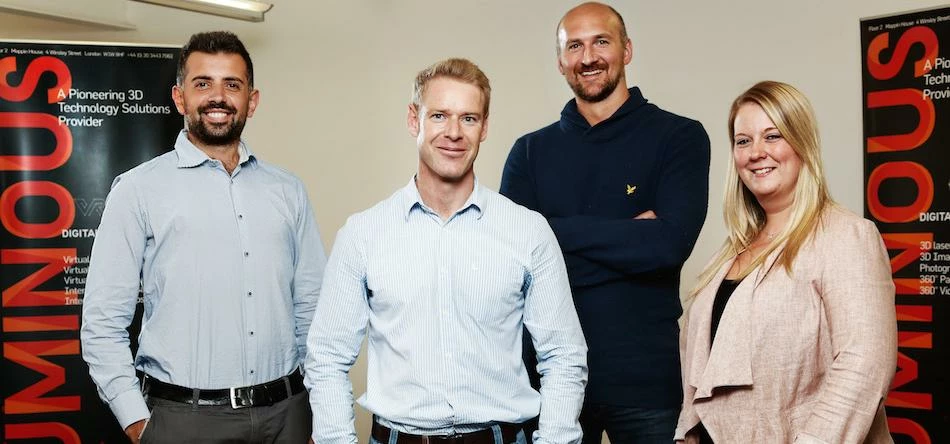 New hires Luigi Rosso, Humphrey Hardwick and Justine Gray with Luminous digital director Ben Bennett