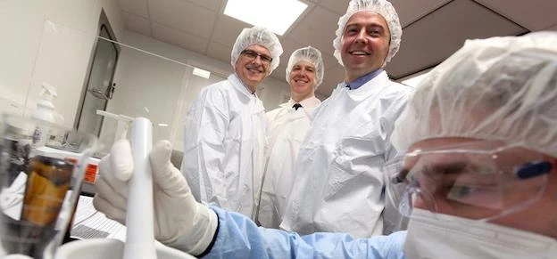 (l to r) Dave Smith, chief executive of Sunderland City Council, Jonathan and Richard Hodgson of Rok