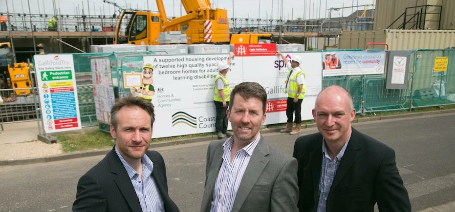  (centre) Logic Architecture’s MD Patrick Barrett with (Left) Mark Barlow and (Right) Andrew Mayfiel