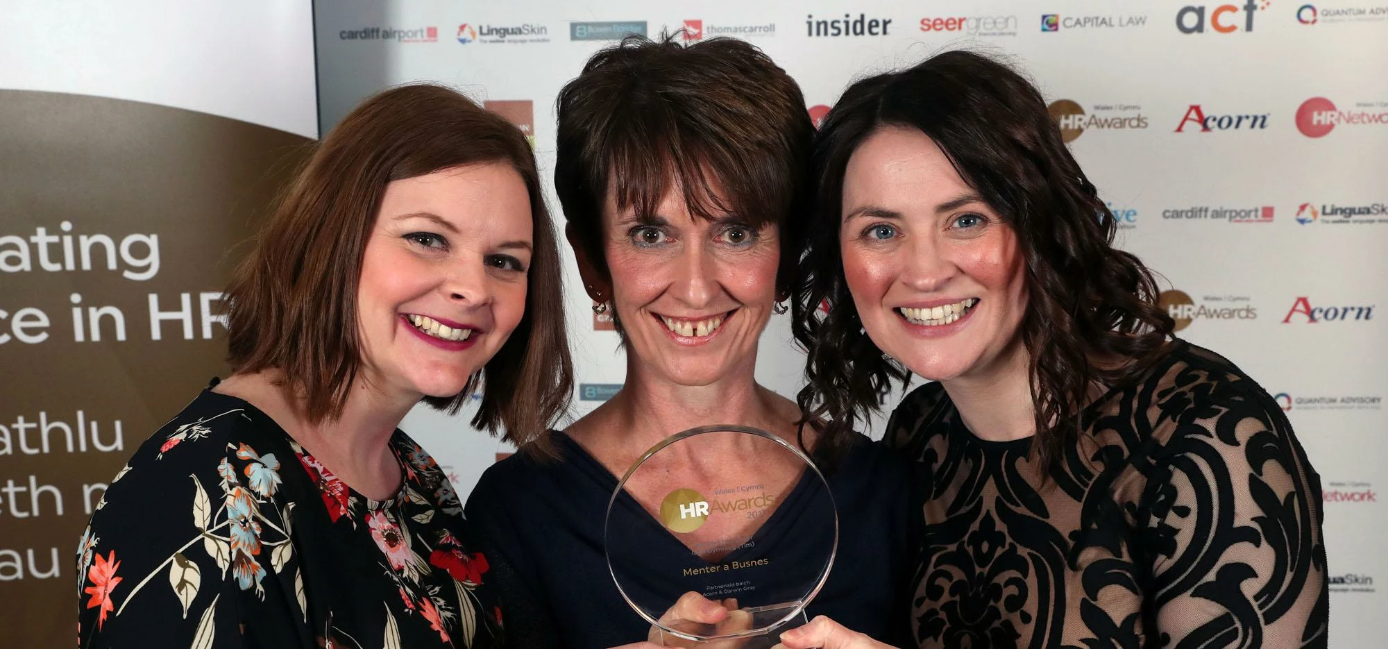  The Menter a Busnes HR team: Gwenno Humphreys, Elaine Davies & Corinna Lloyd-Jones (HR Director)