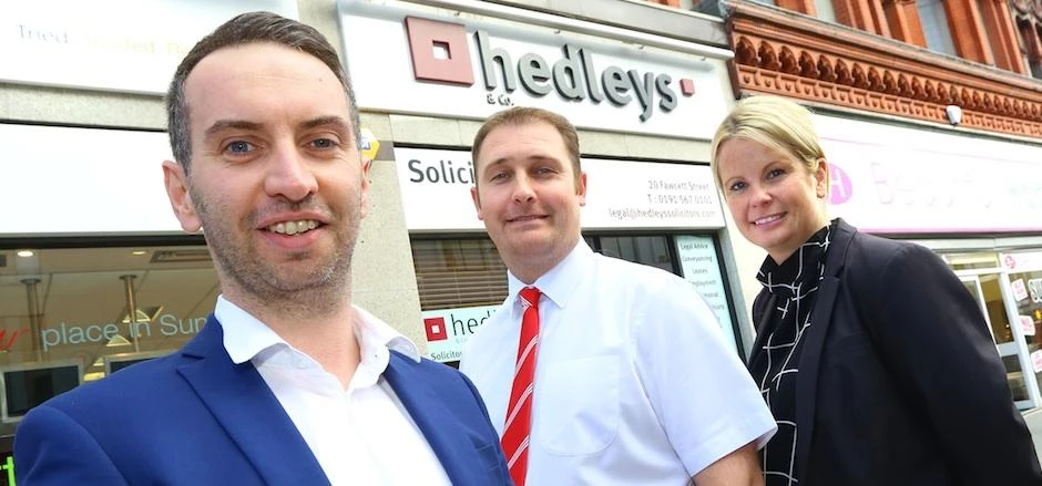 Gateshead-based Advantex’s Simon Bartlett (left) and Richard Wells (centre) and Abby Lawson (right) 