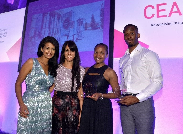 Award winners with presenter Konnie Huq