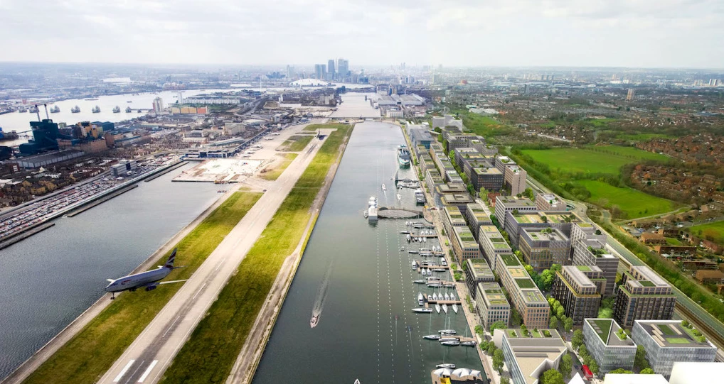 Artist's impression of the Royal Albert Docks scheme.