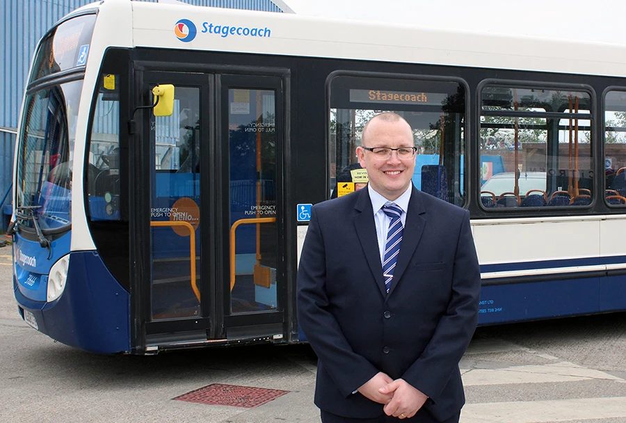 Shaun Anderson at the Hartlepool depot where he will take up his new role as Assistant Operations Manager (med)