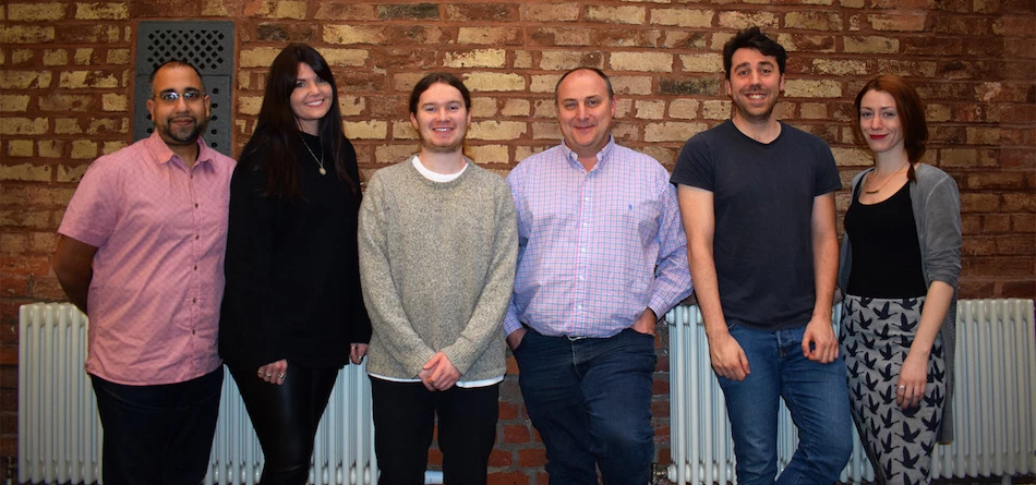 L-R: Ravi Bhalla, Alexandra Moorhouse, Joe Walmsley, Mike Blackburn, Jon Davis and Liz Walmsley