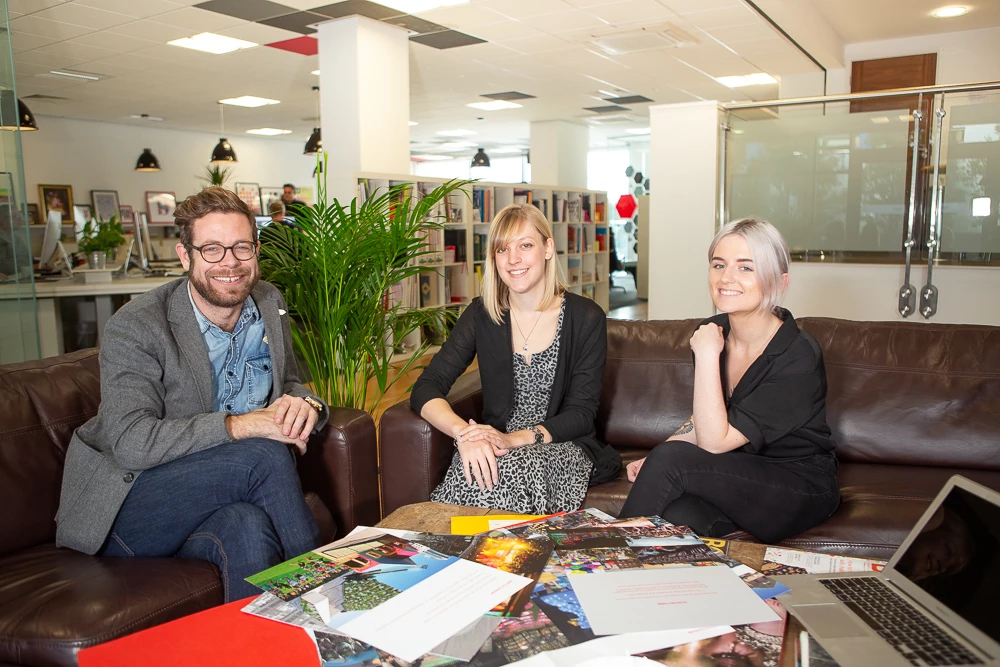 (L-R) Laurence Alexander, Sophie Joelle, Mia Adams