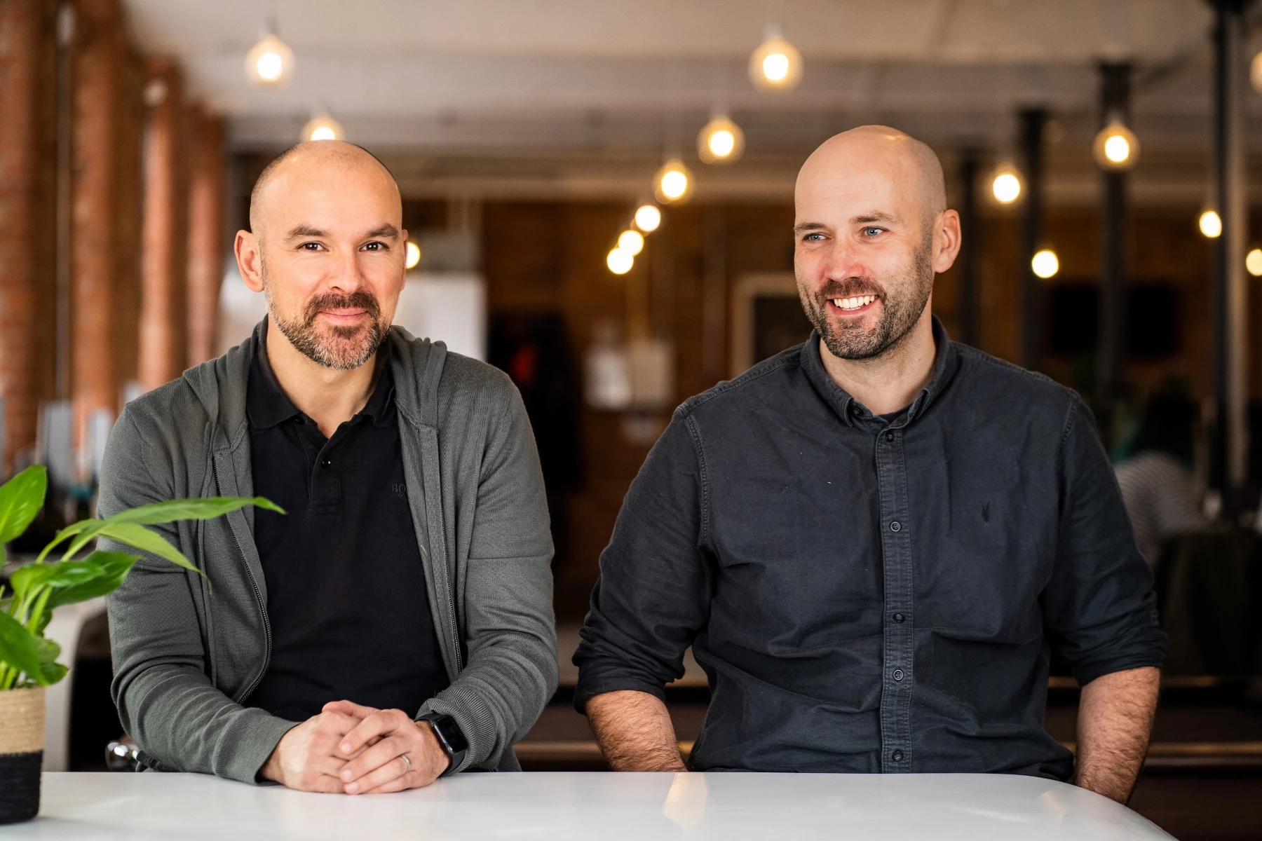 Phil Harvey, left, with Ed Bowler - the joint managing directors of Fluid Ideas