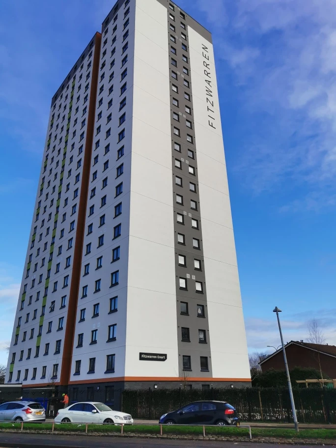 Fitzwarren Court in Salford has been completely transformed