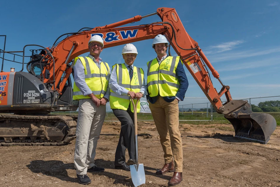 L-R: Jonathan Atkinson of Broadvale with The Helmsley Group's Ian McAndrew and Edward Harrowsmith