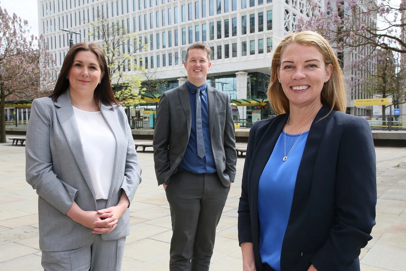 l-r Jamielee Johnston, Phil Hartley and Alison Buckley