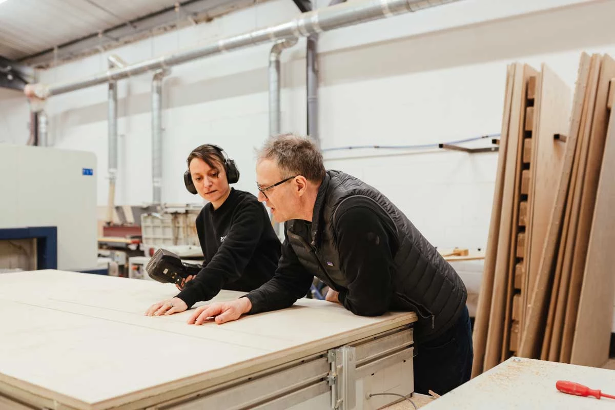 Design developer Catherine Martel and creative director David Wilson of Dovetailors 