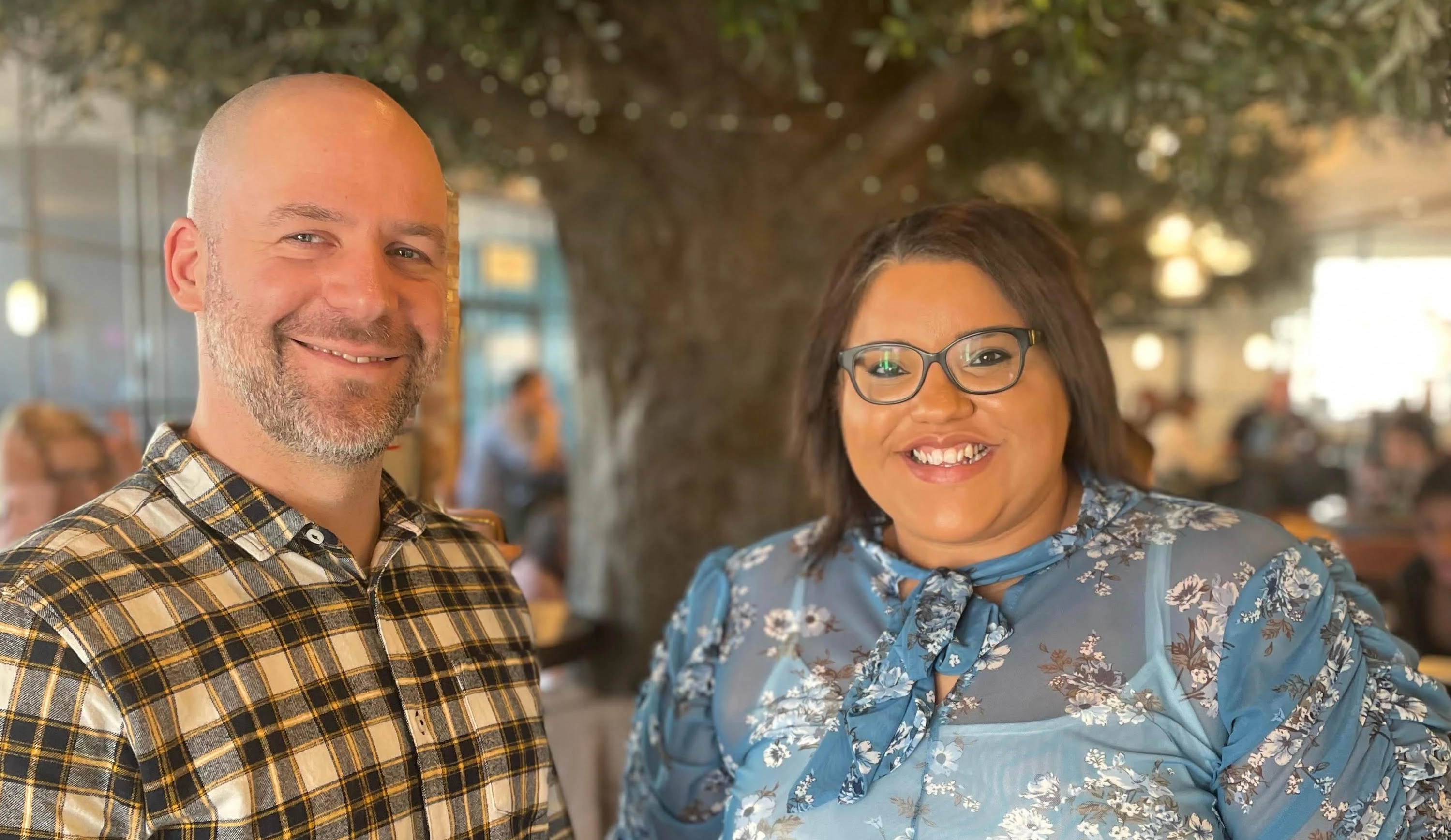 Rob Langley-Swain, Managing Director of Make Good Grow, with Tara Tomes, Managing Director of EAST VILLAGE.