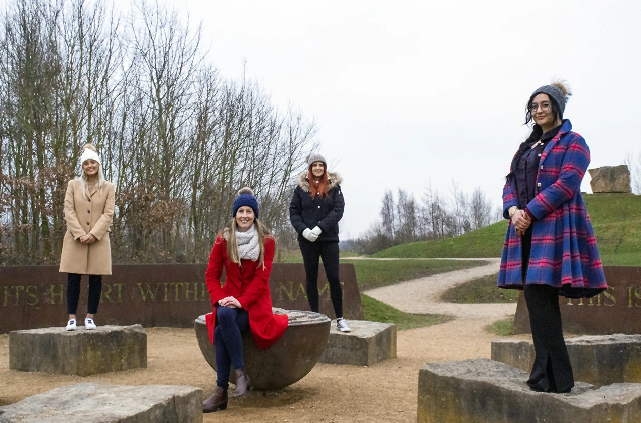 Members of The Pack from L-R Elisha Atkinson, Charlotte Nichols, Amie Slack, and Mai Donovan