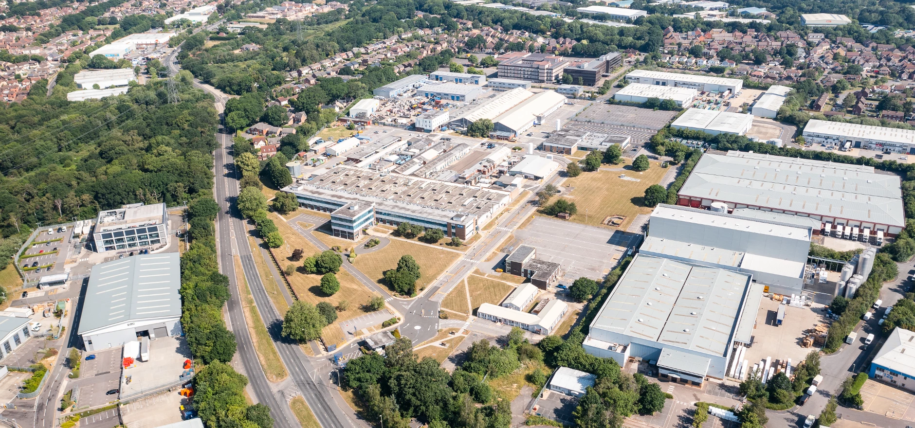 Eaton LTD Fareham aerial shot