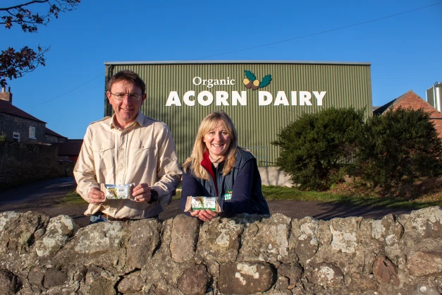 Acorn Dairy directors Graham Tweddle and Caroline Bell 