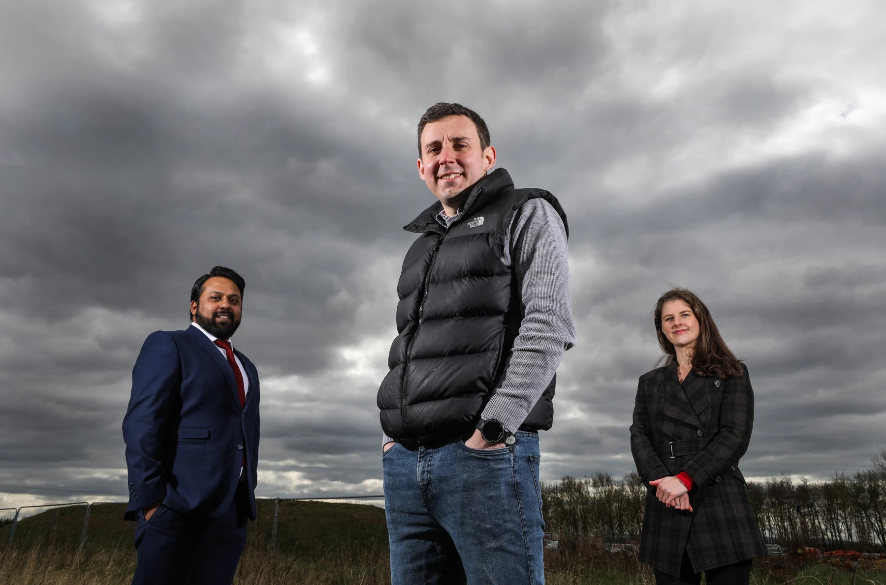 (L-R) Abu Ali, James Cleave, Alexandra Gent