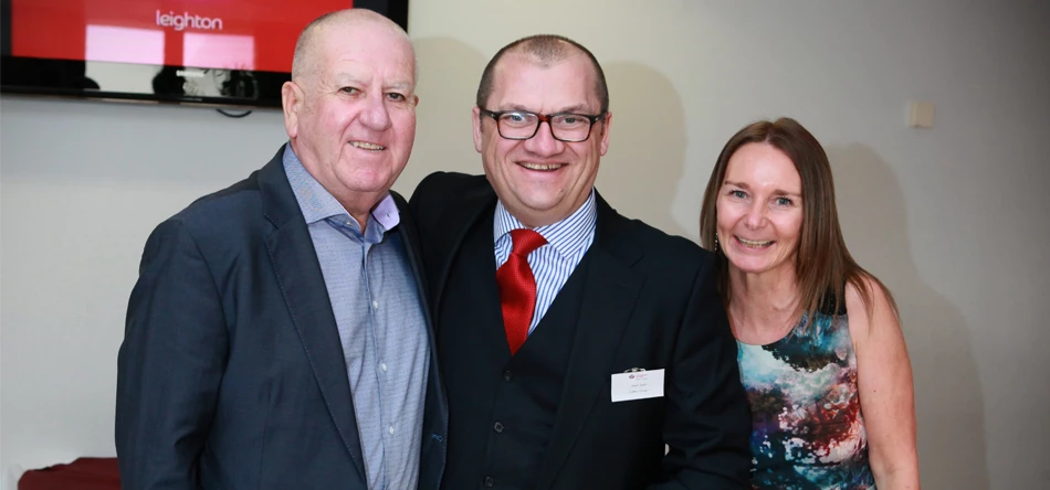 Sir Bob Murray CBE, Gavin Slark and Lesley Spuhler OBE