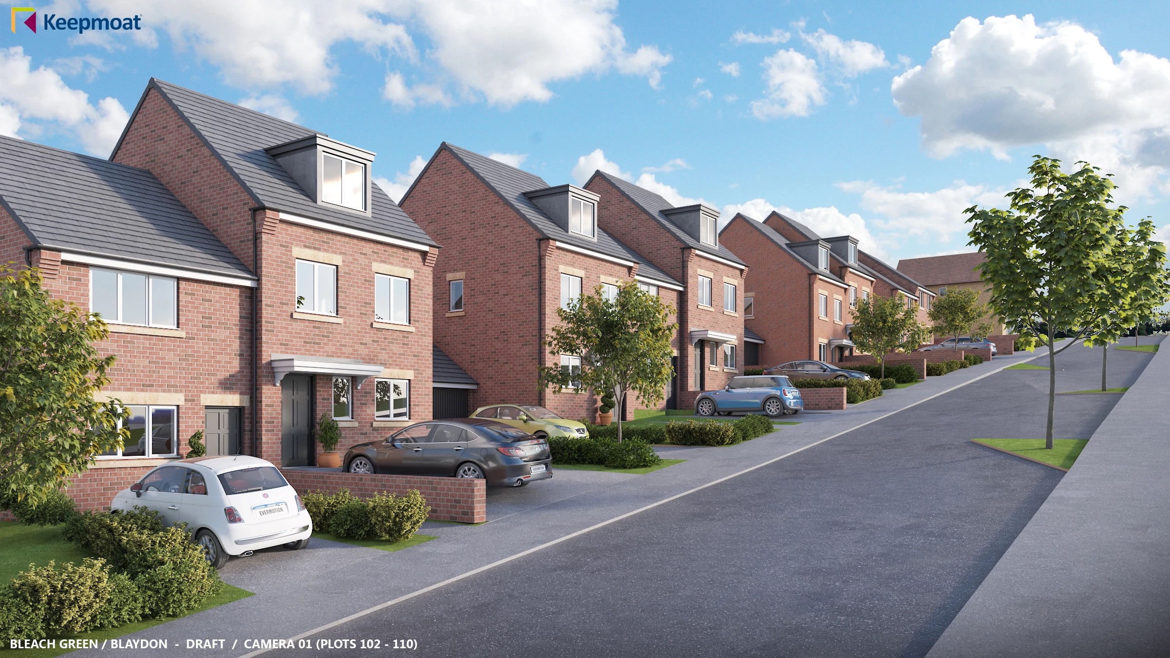 An artist's impression of the new homes