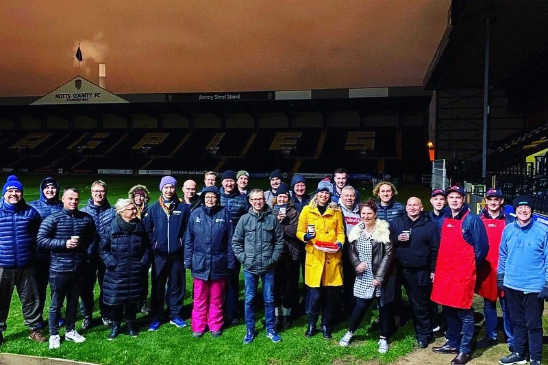 CEO Sleepout CEO, Bianca Robinson, with participants from the Nottingham event