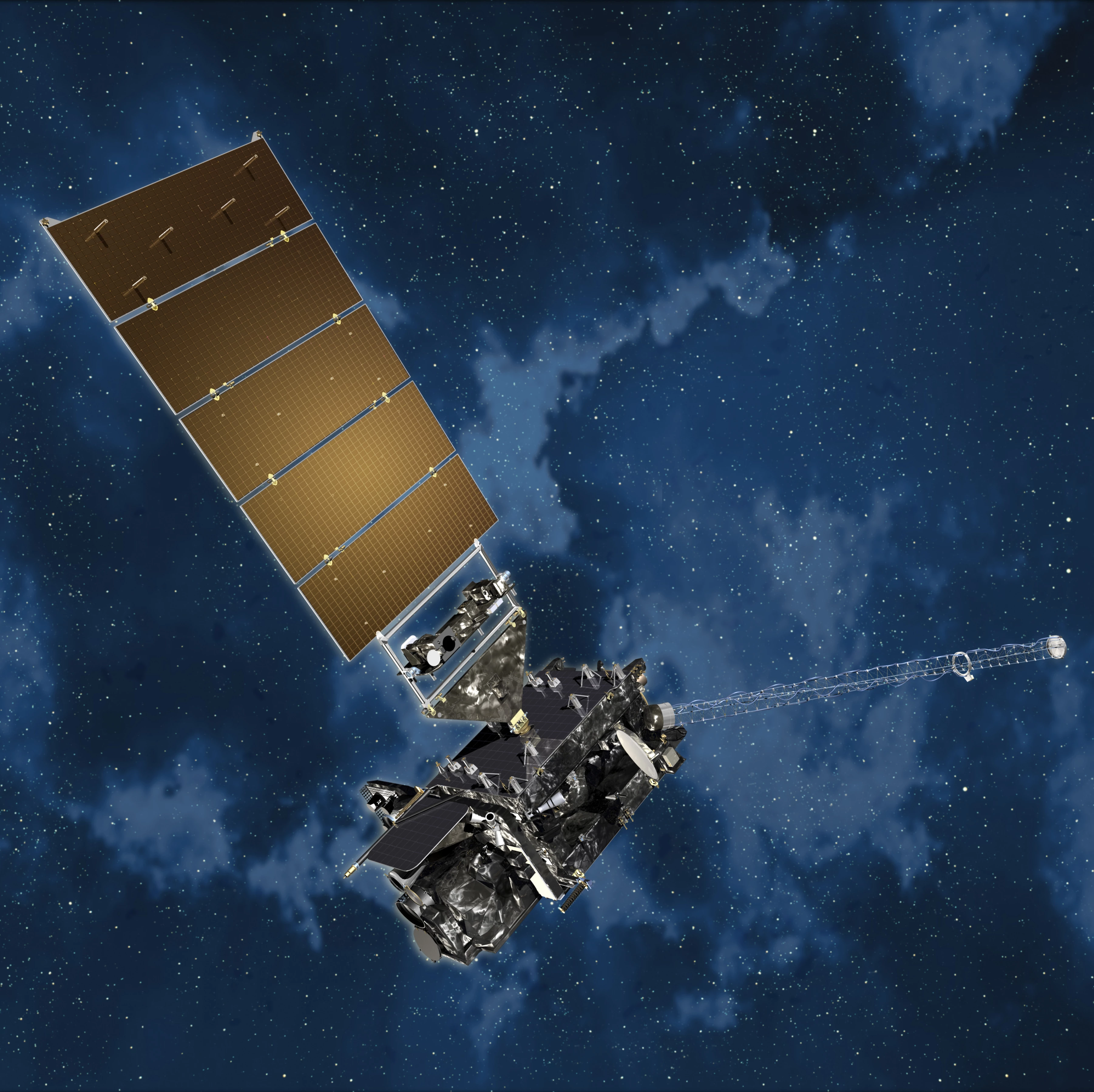 GOES-R Spacecraft on Night Sky