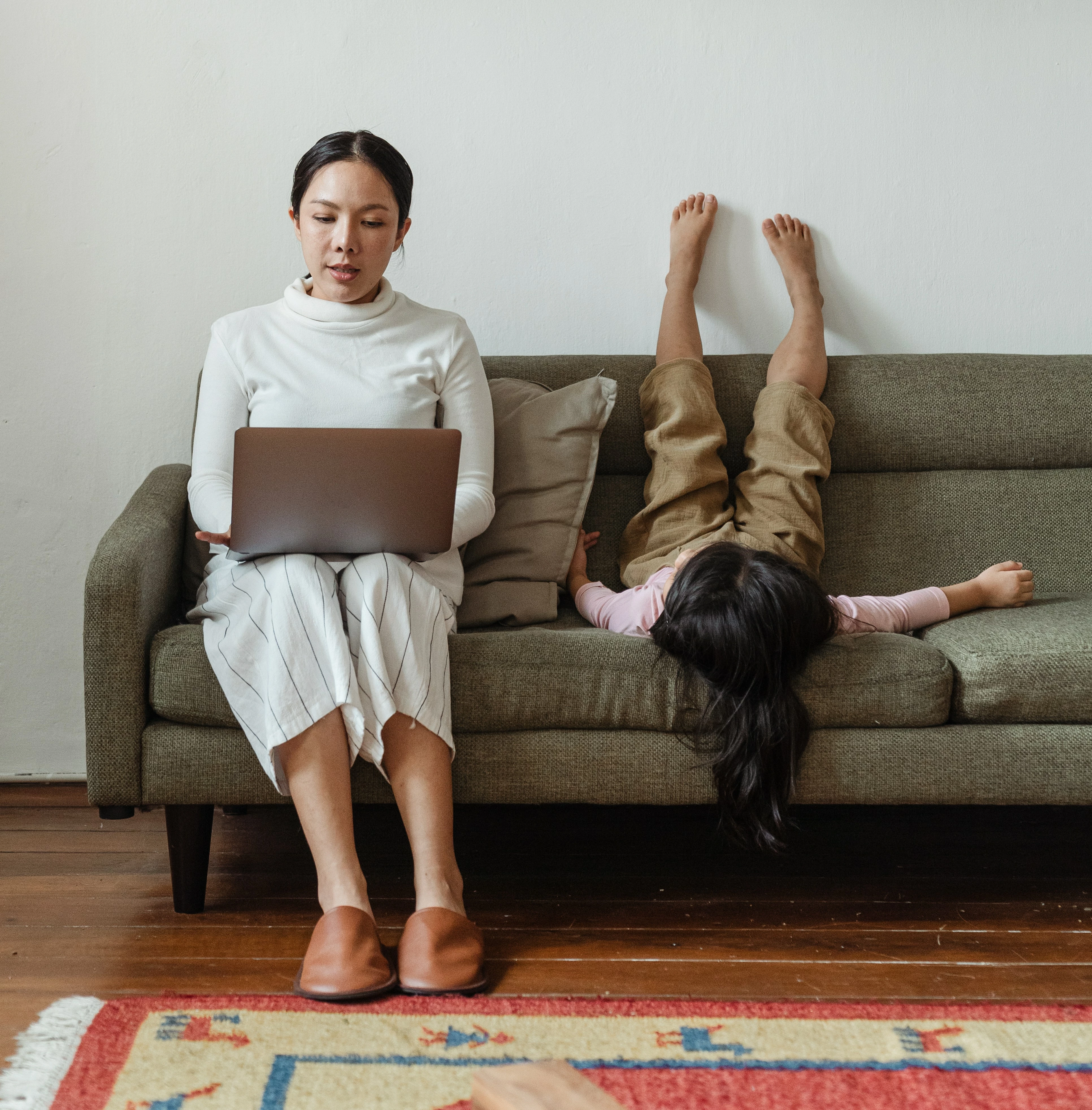 working from home with children