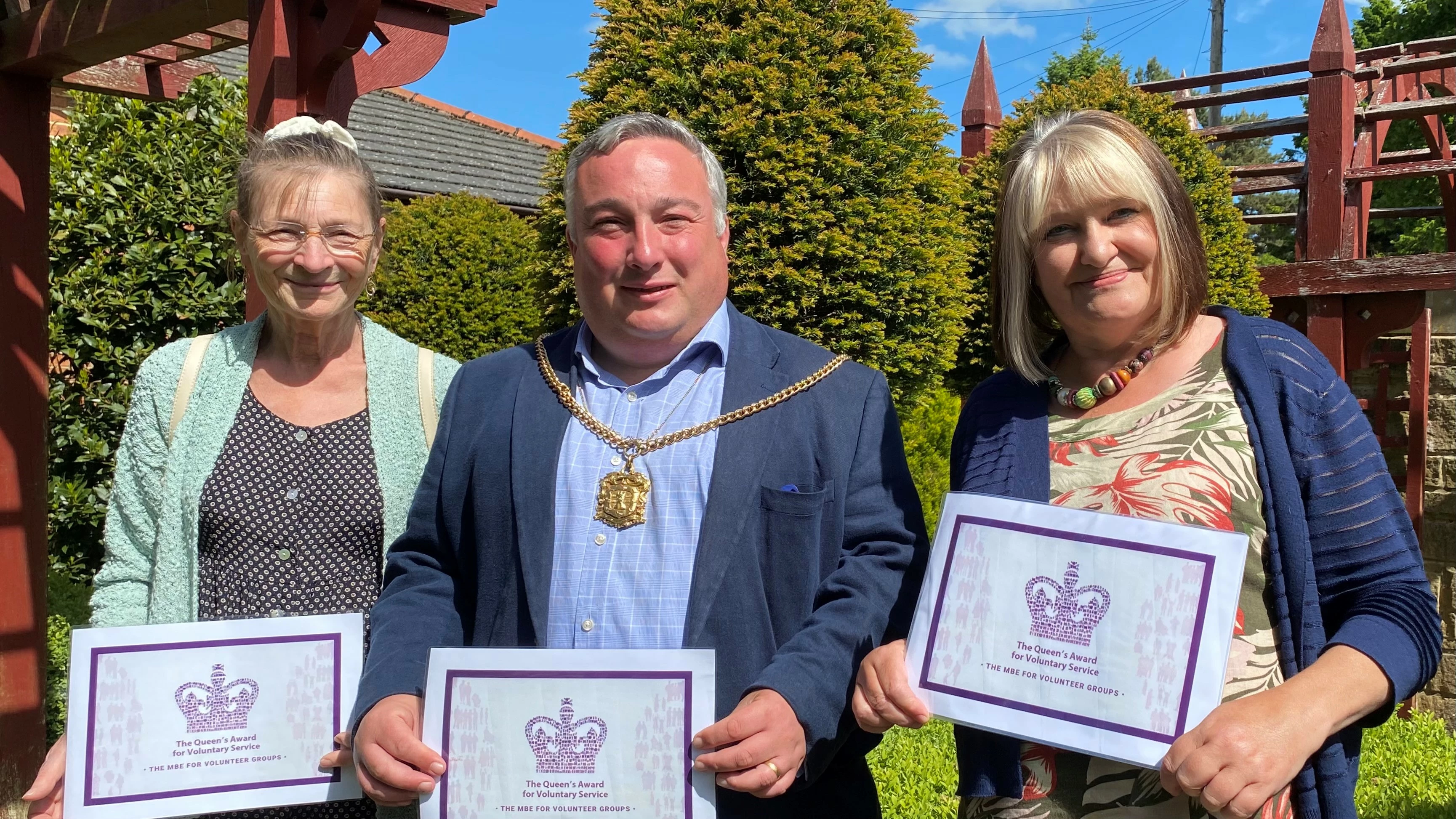 Northumberland County Blind Association receiving The Queen’s Award for Voluntary Service