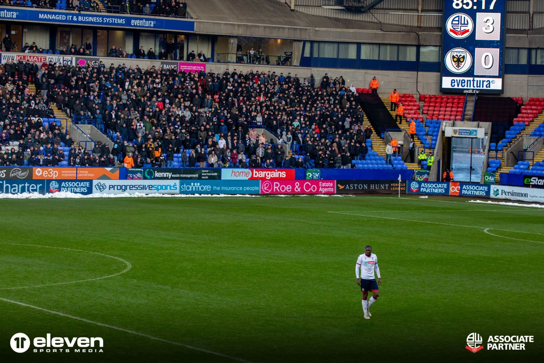 Roe and Co branding on Bolton Wanderers Perimeter LED