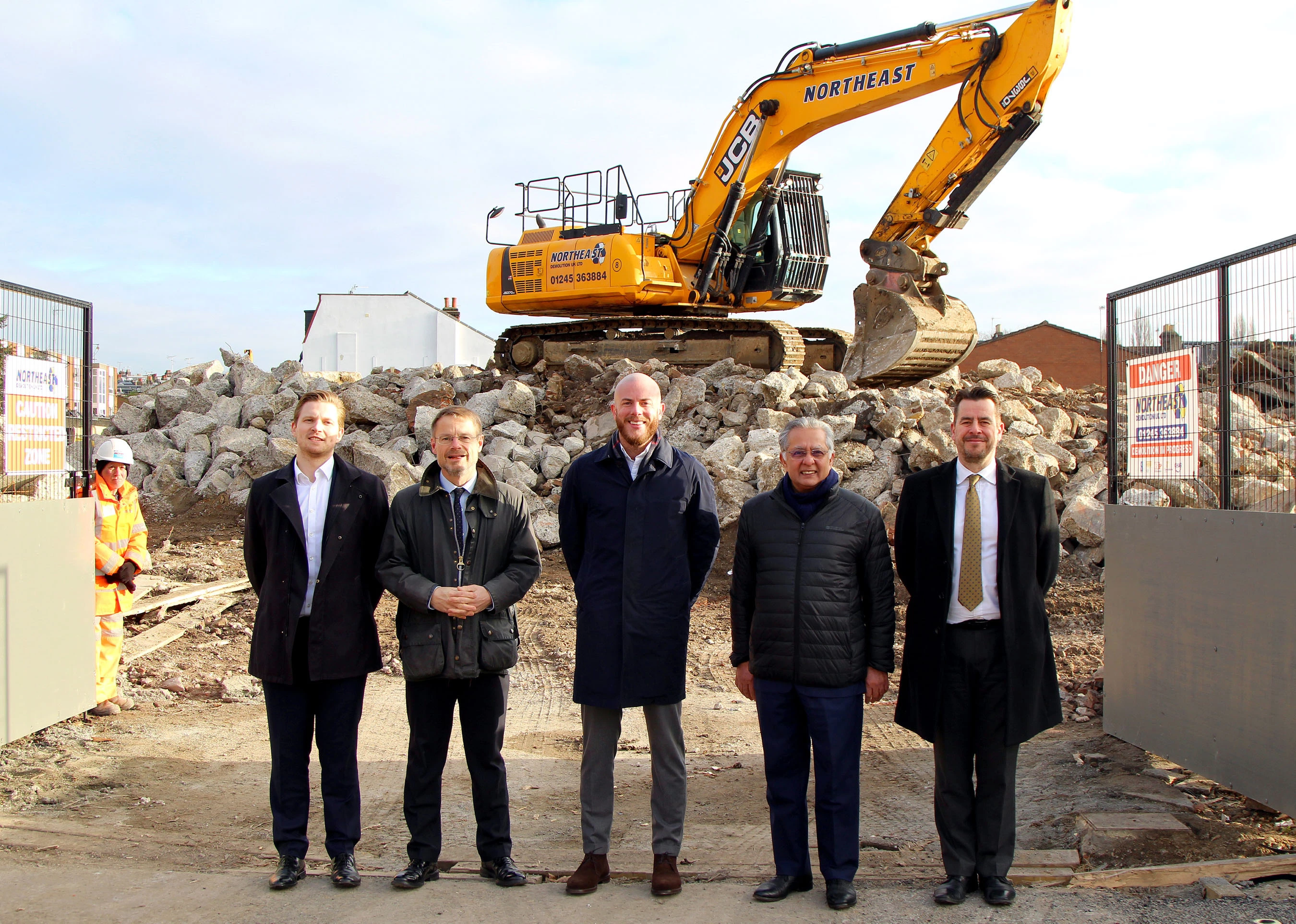 L-R_ Declan Higgins, Councillor Jonathan Cook, Will Higgins, Councillor Ravi Govindia and Joe Leedham