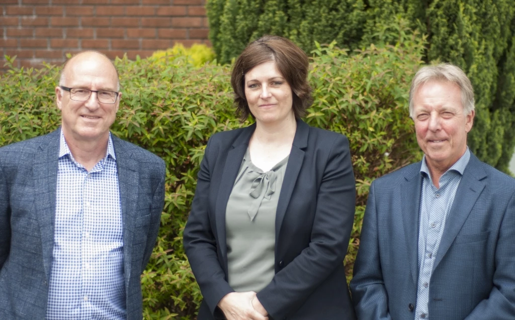 L-R Steve Wilde, Jasmin Schneider and David Nichols