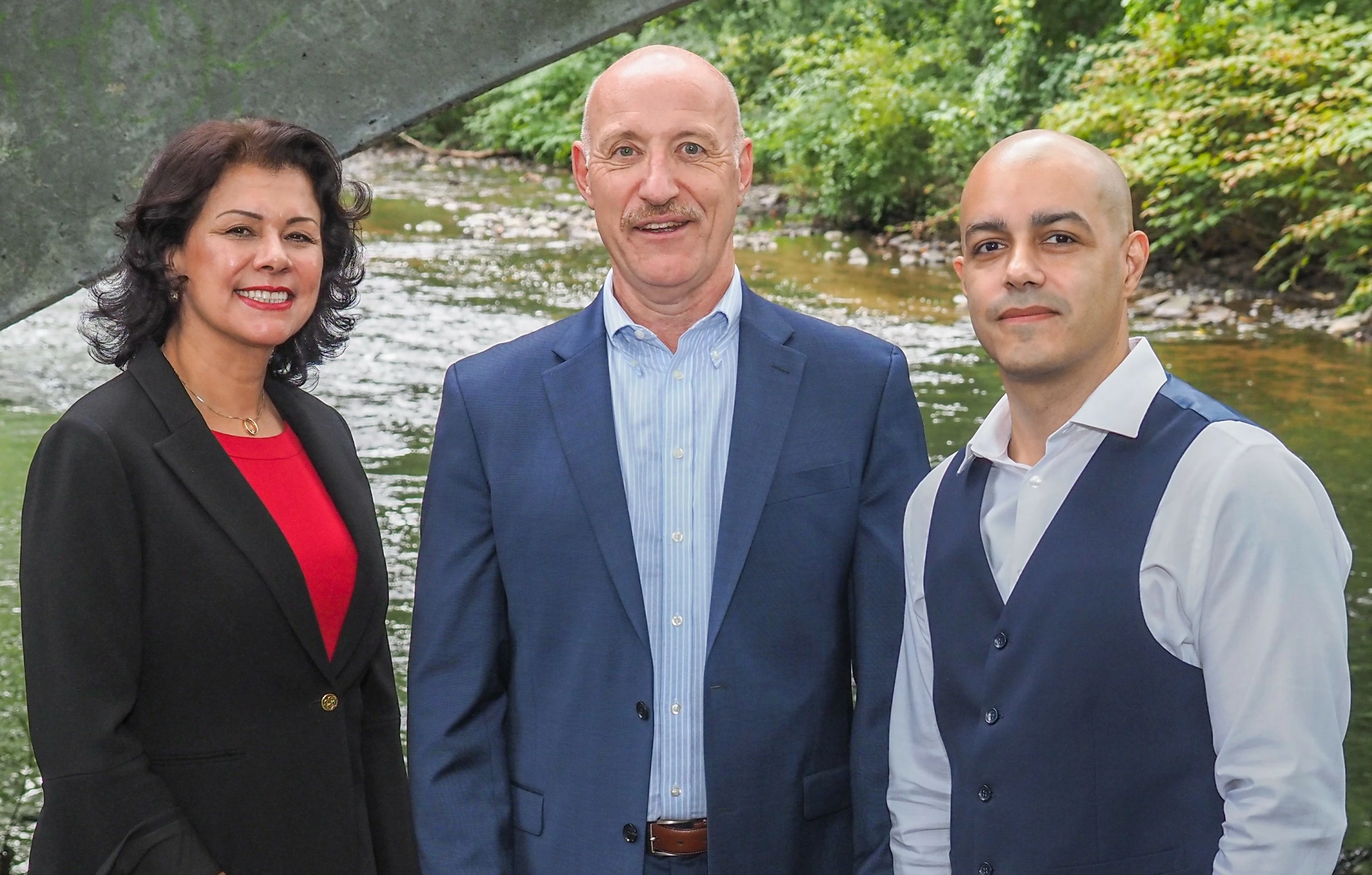 From left, Martha Rojas, Dean Temple and Eric Soto