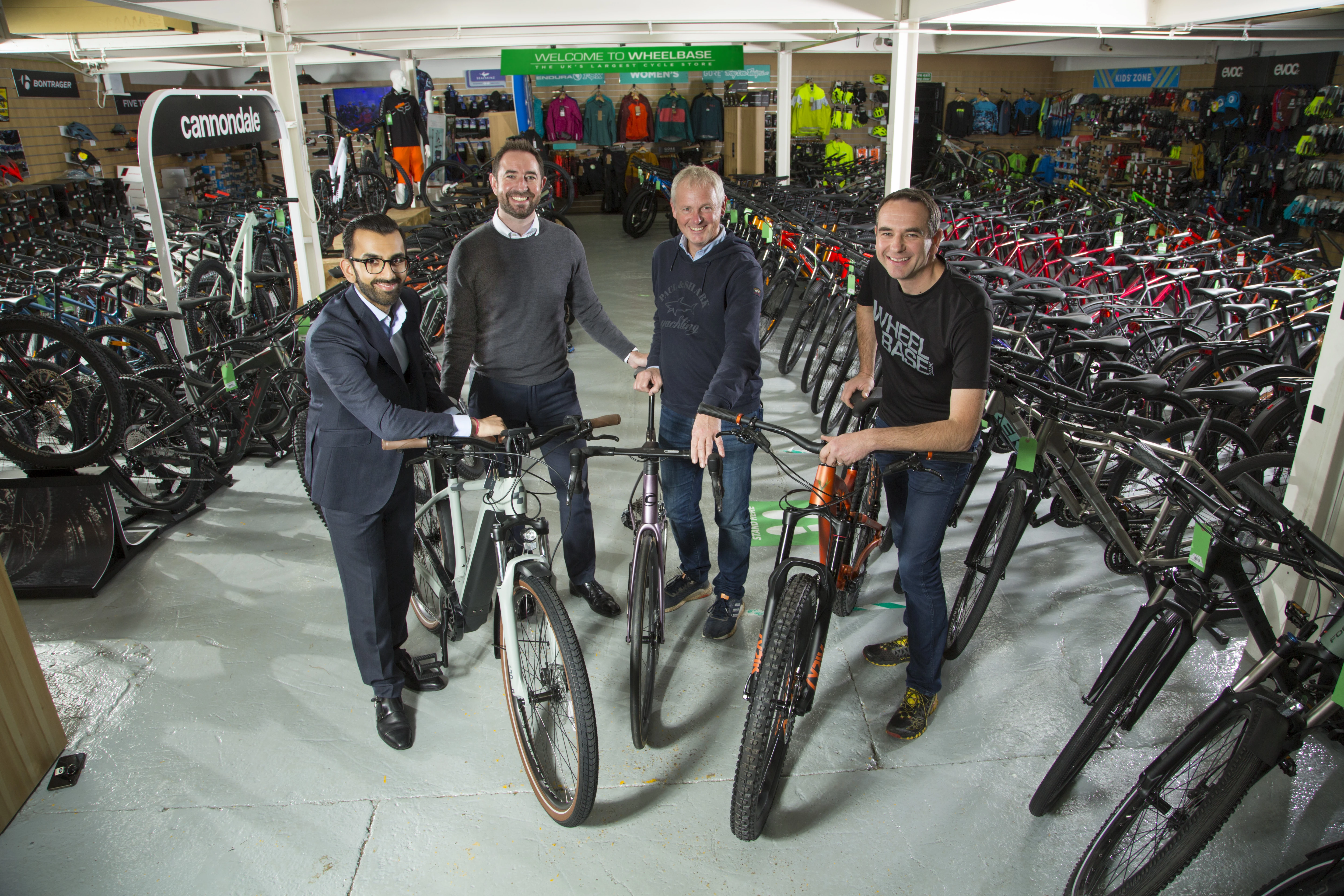 From L to R: Sahil Nayyar, Cavu, Matthew Walsh, Muckle LLP, Chris Herd, Managing Director, Wheelbase, Toby Dalton, Commercial Director, Wheelbase