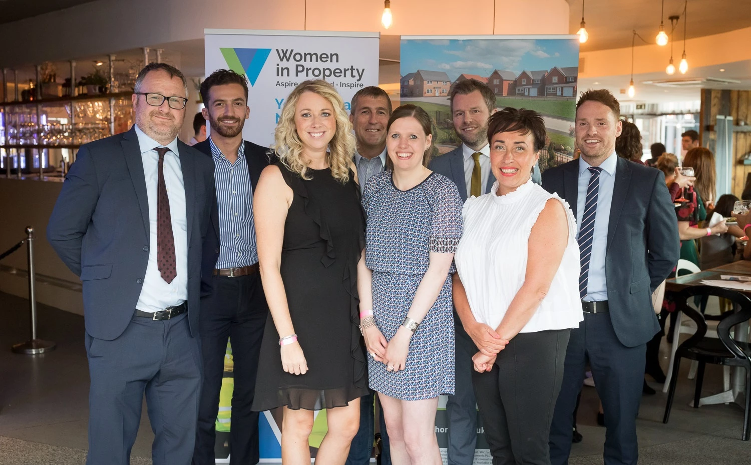 L – R: David Coe, Jos Lingard, Paula Chamberlain, Ian Ruthven, Jennifer Winyard, Mark Jones, Sam Wood and Gareth Lloyd.