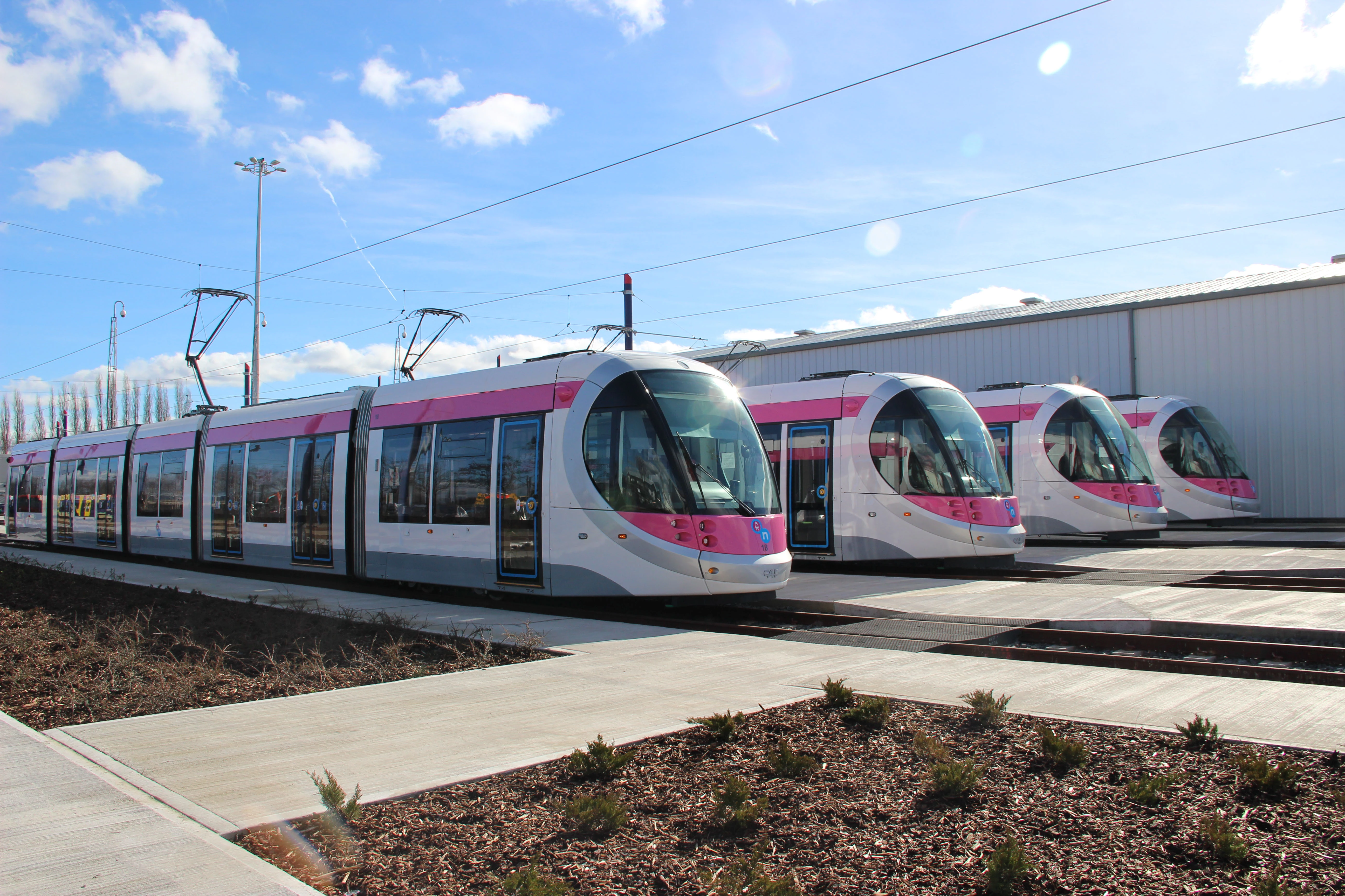 Midland Metro trams.