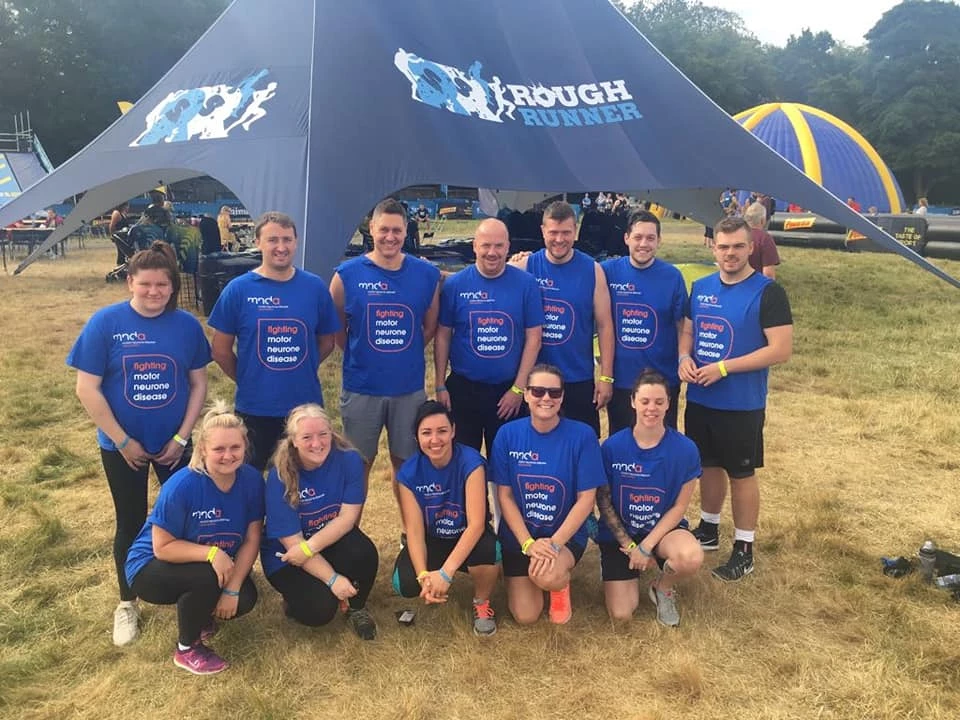 Simpson Group's Team participating in the Rough runner's Obstacle Course