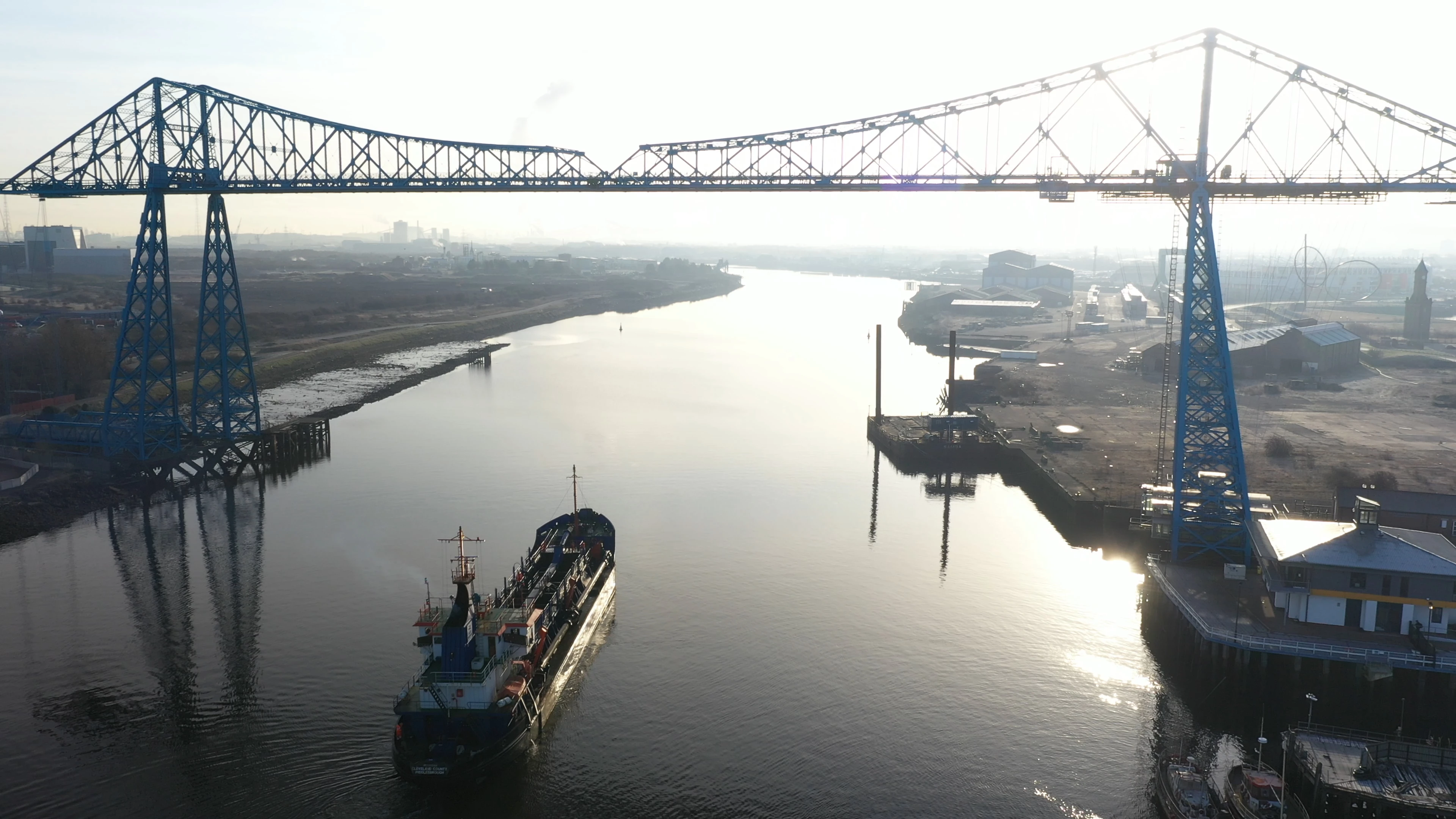 Dredger on the River Tees.