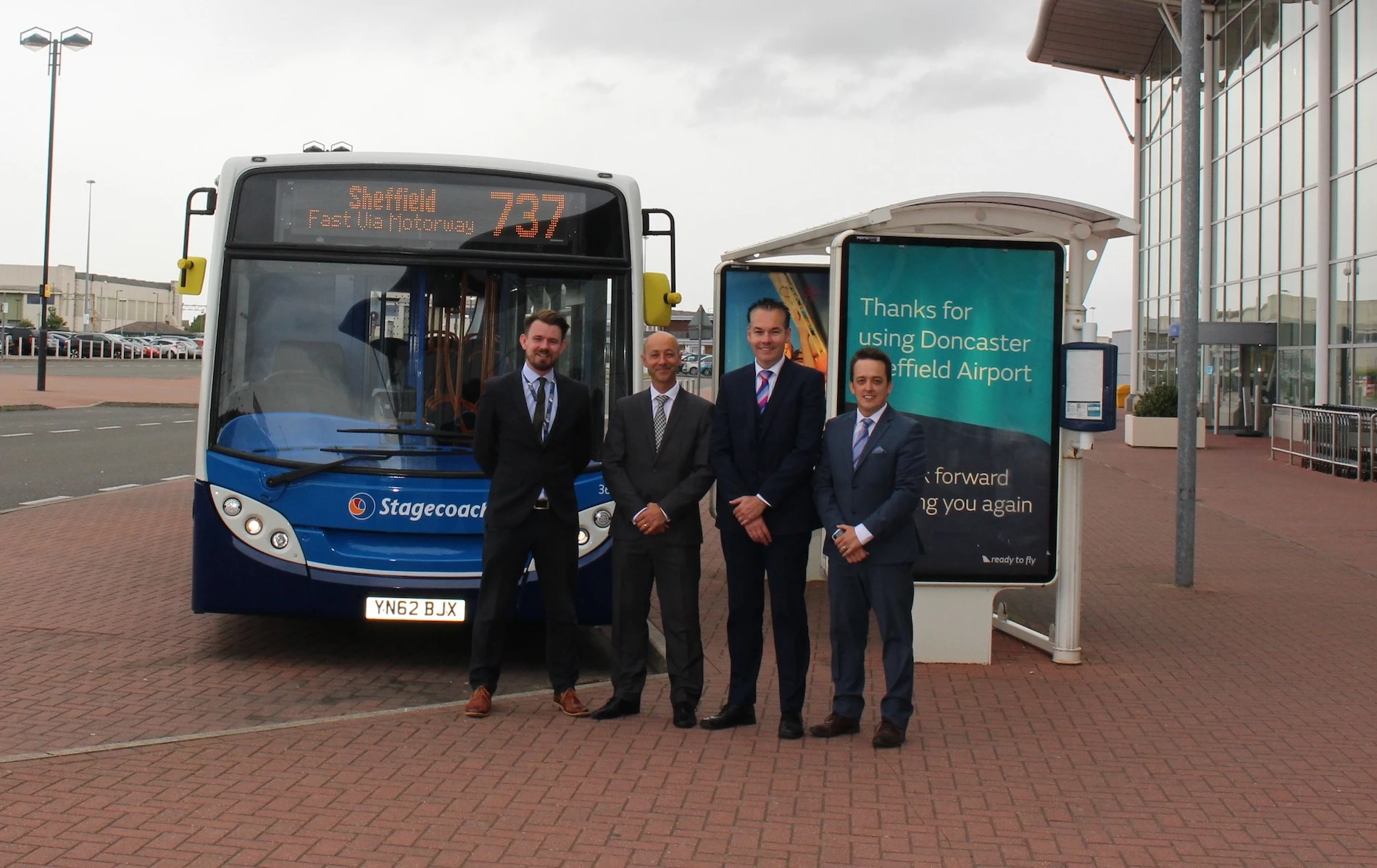 Doncaster Sheffield Airport, bus route. 