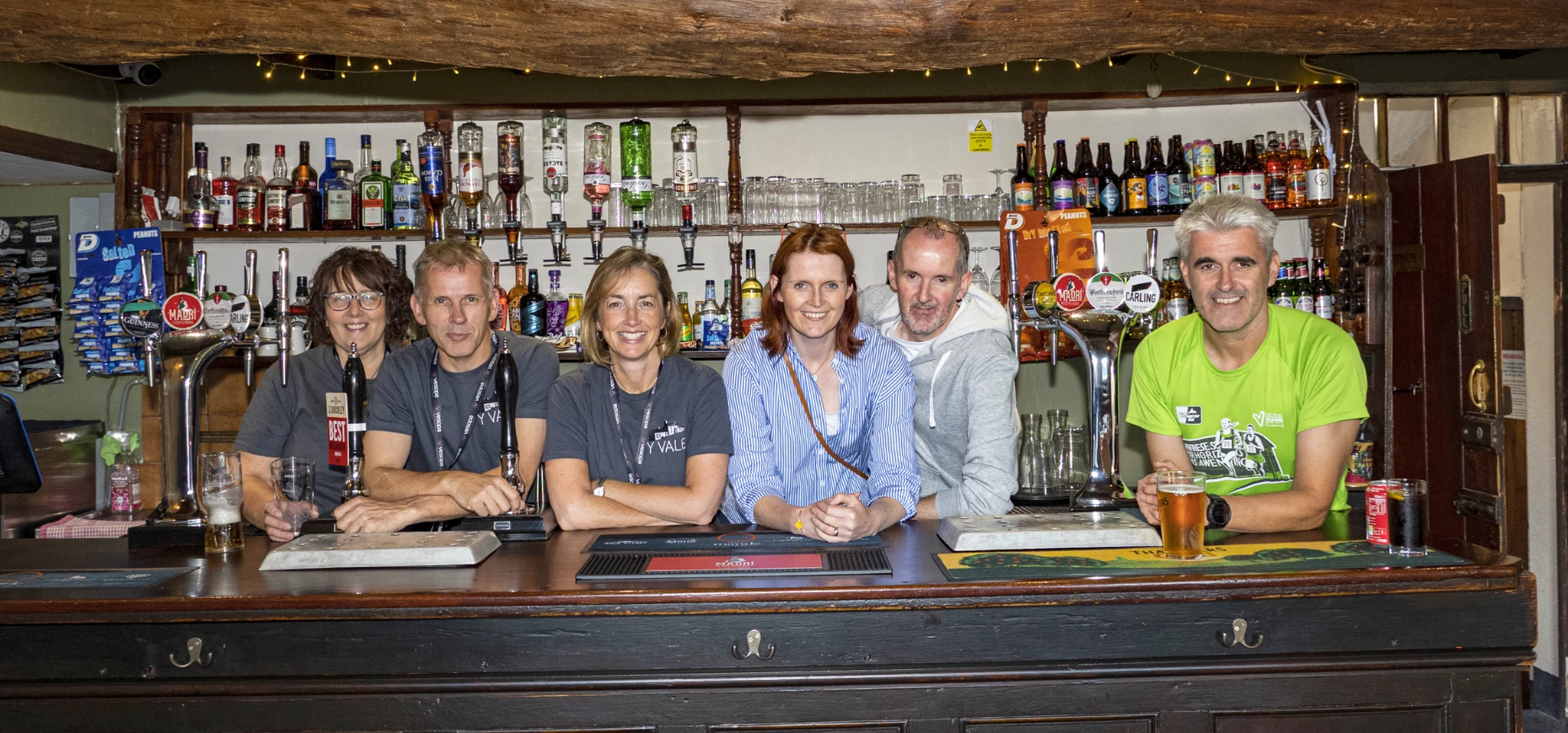 The team behind the Vale of Aeron pub, which has received £300k from the Community Ownership Fund.