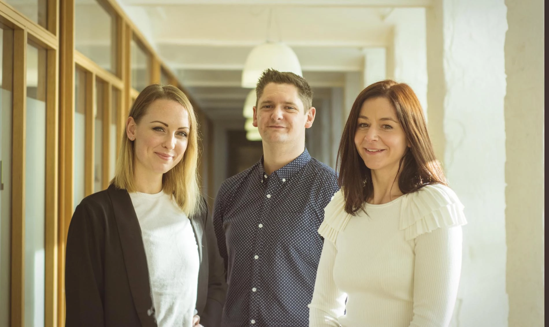 Kristina Bergwall, operations director; Mike Jacques, managing director and Jane Rutter, CEO