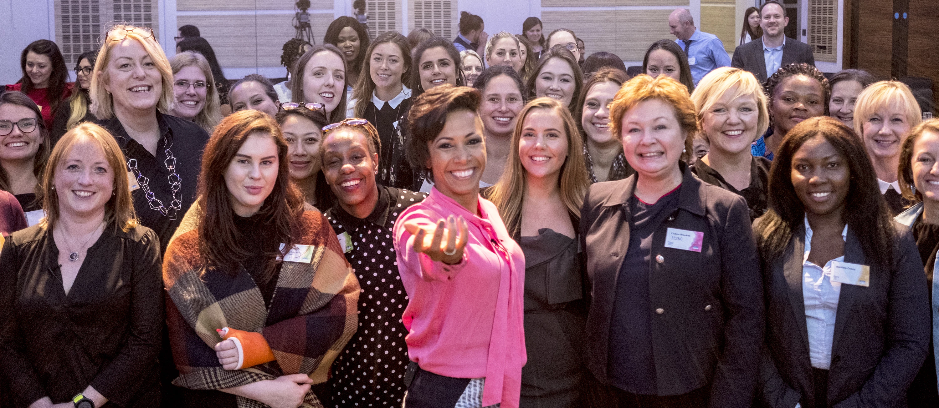 Dame Kelly Holmes at a Pitman Training Conference