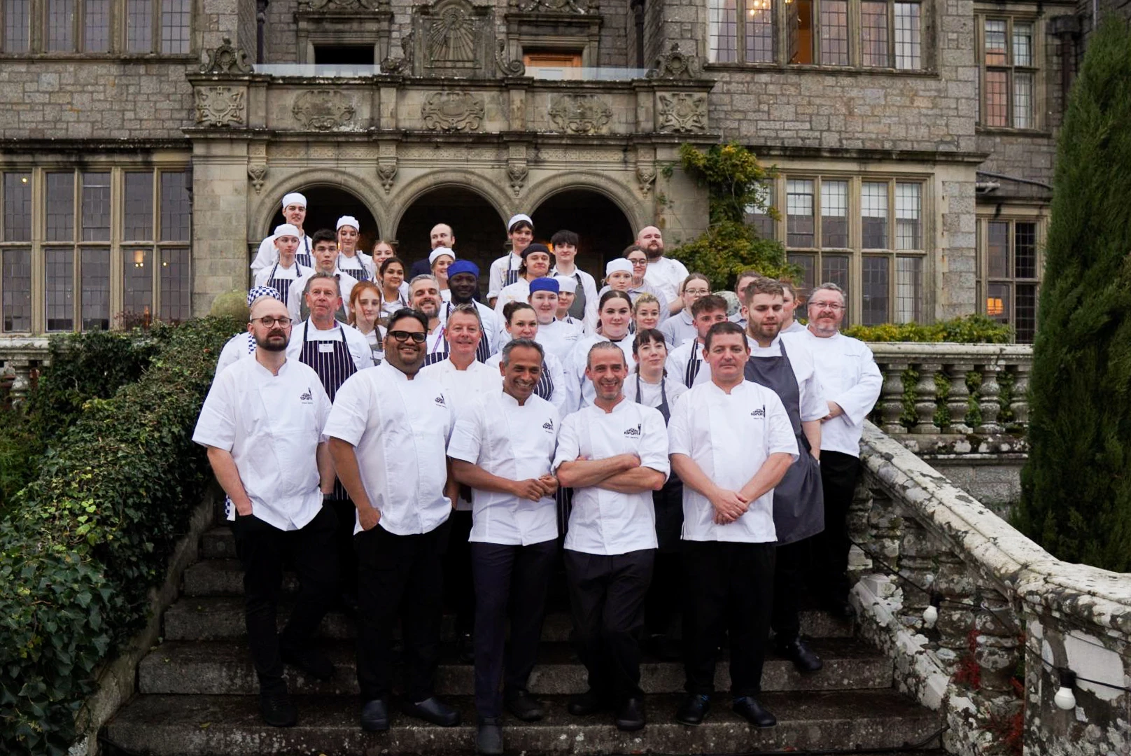 Chefs from Eden Hotel Collection at Bovey Castle with students from South Devon College and Exeter College