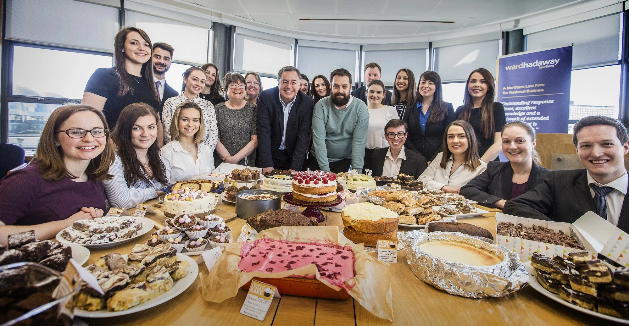 Jamie Martin, Managing Partner of Ward Hadaway with Dave Coulson of Peace and Loaf and members of the Ward Hadaway team in Newcastle.