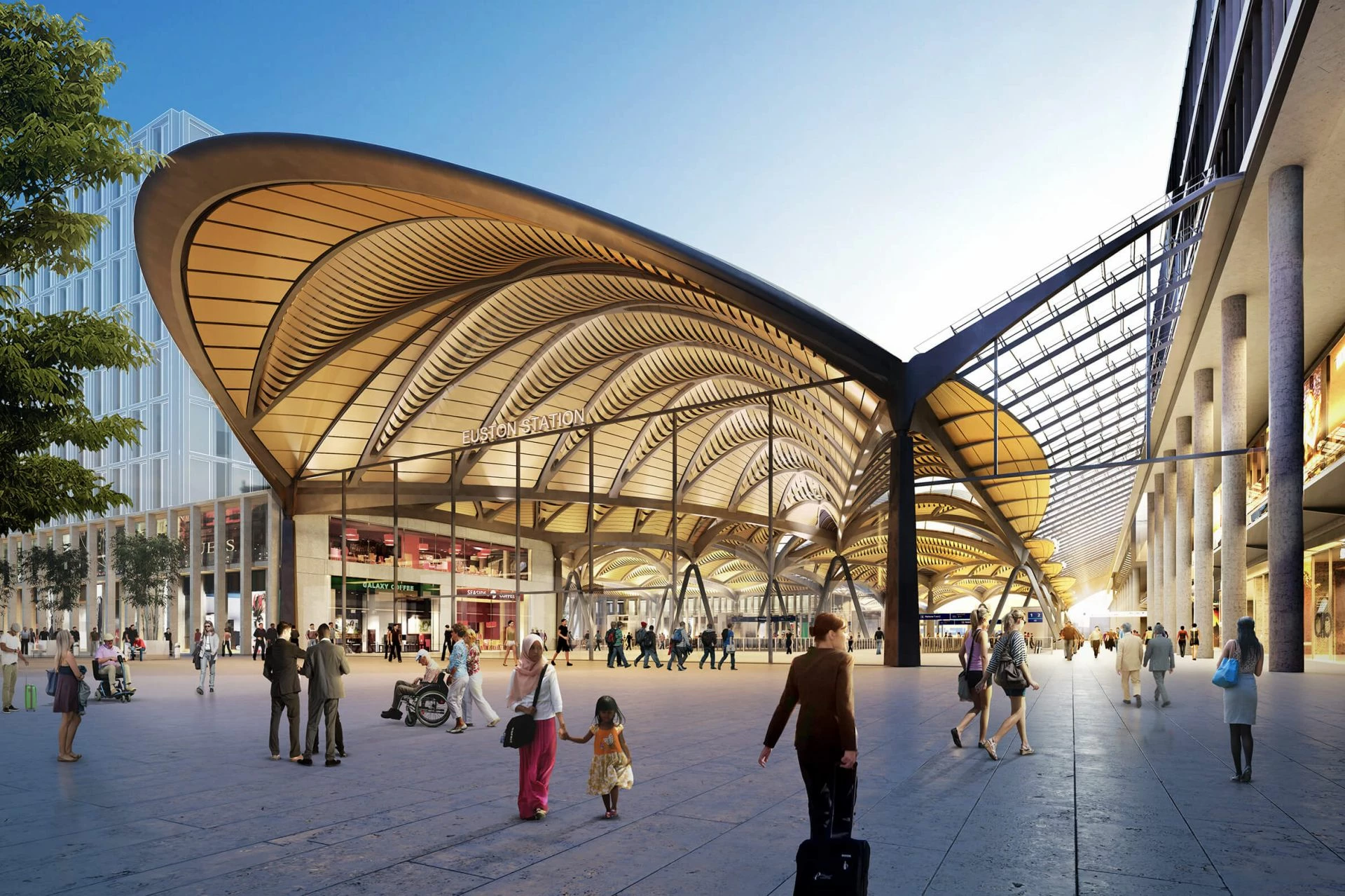 Artist's impression of the redeveloped HS2 Euston station.