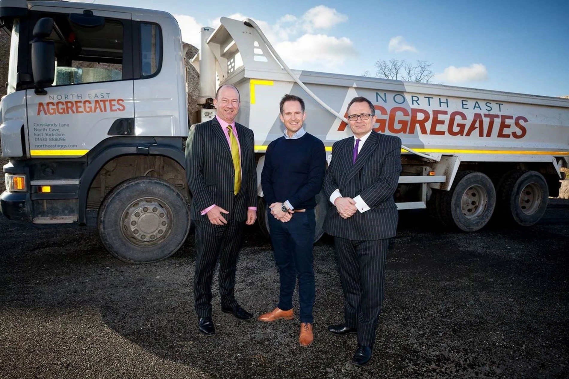 Kevin Peart, Barclays, Tim Morris, Managing Director, North East Aggregates and Andrew Marsh, Barclays