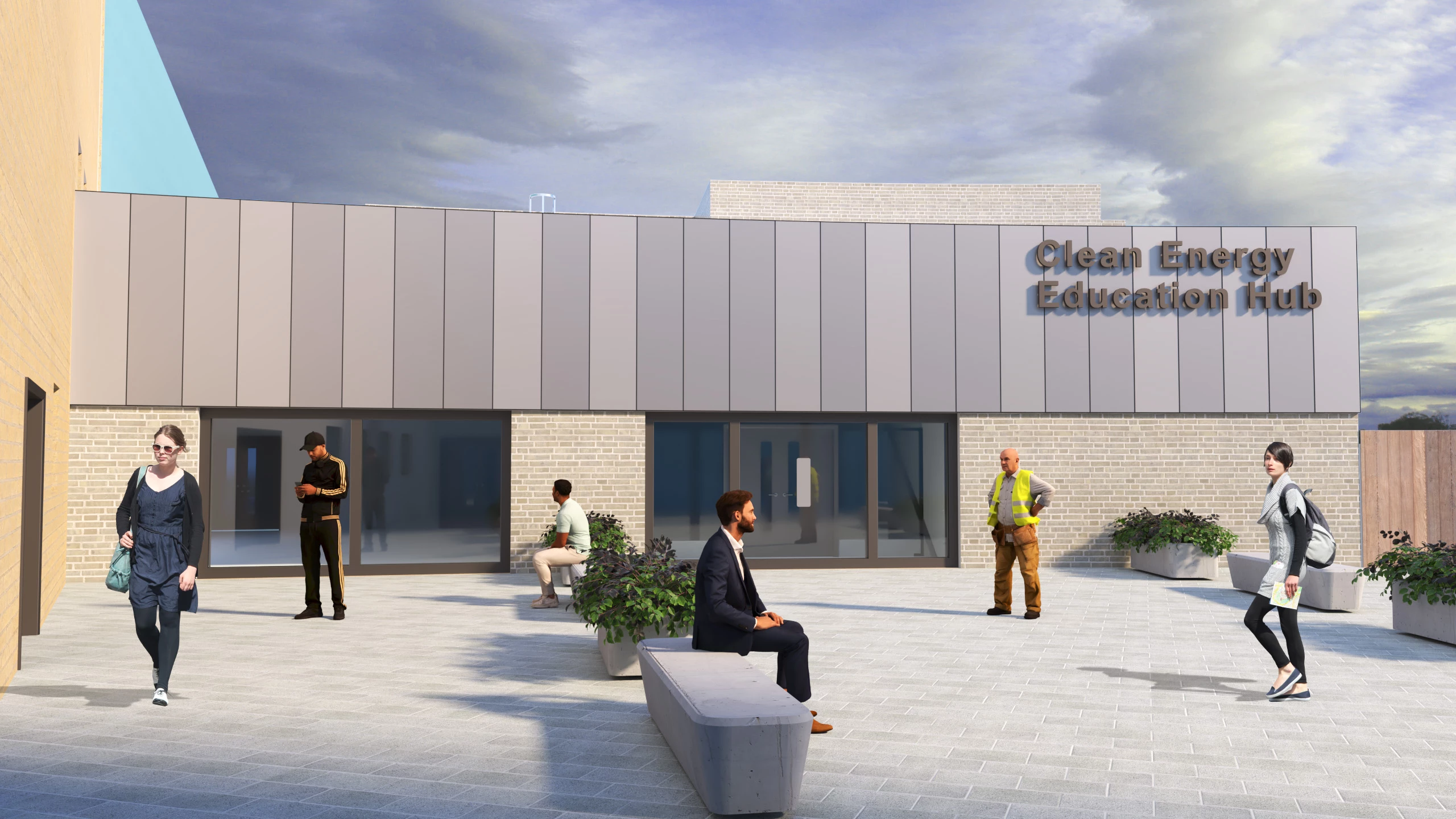 Artist impression of the Clean Energy Education Hub at Redcar and Cleveland College