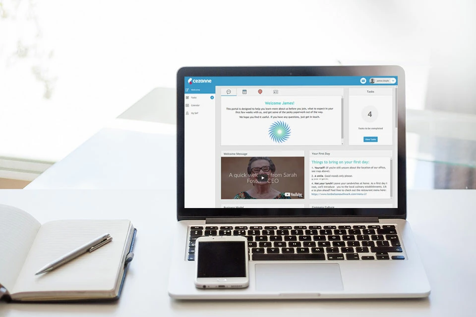 Cezanne HR: example Onboarding Portal