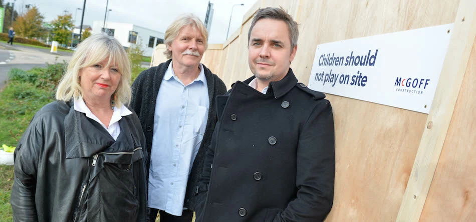 L-R: Jeannie and Stewart Pickering with Chris McGoff