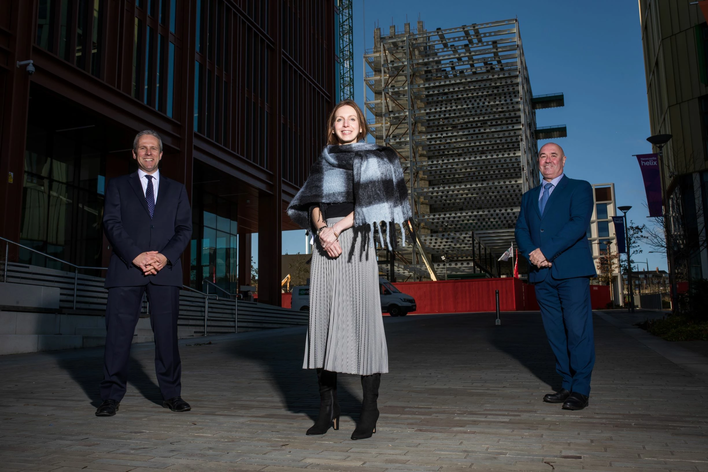 L-R Nigel Emmerson, WBD - Emma Moody, WBD and Councillor Ged Bell, Cabinet Member for Employment and Culture - NCC 