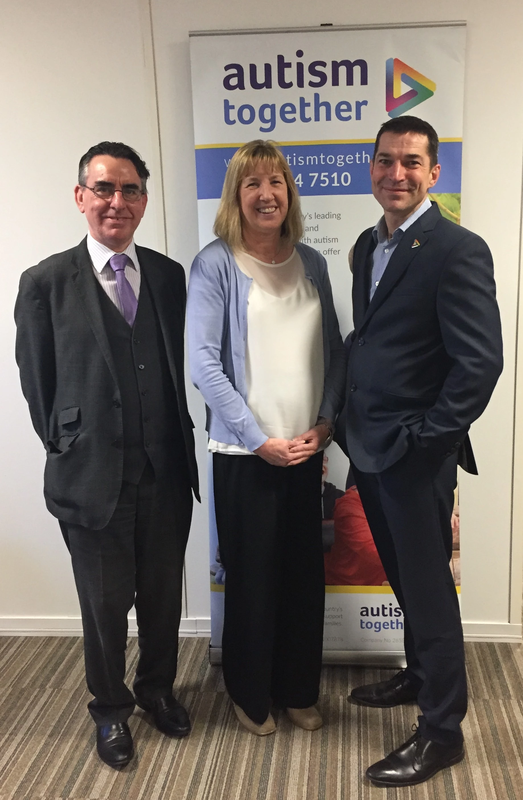 l-r Philip Griffiths,Mitchell Charlesworth, Sue Stubbs and Robin Bush, Autism Together