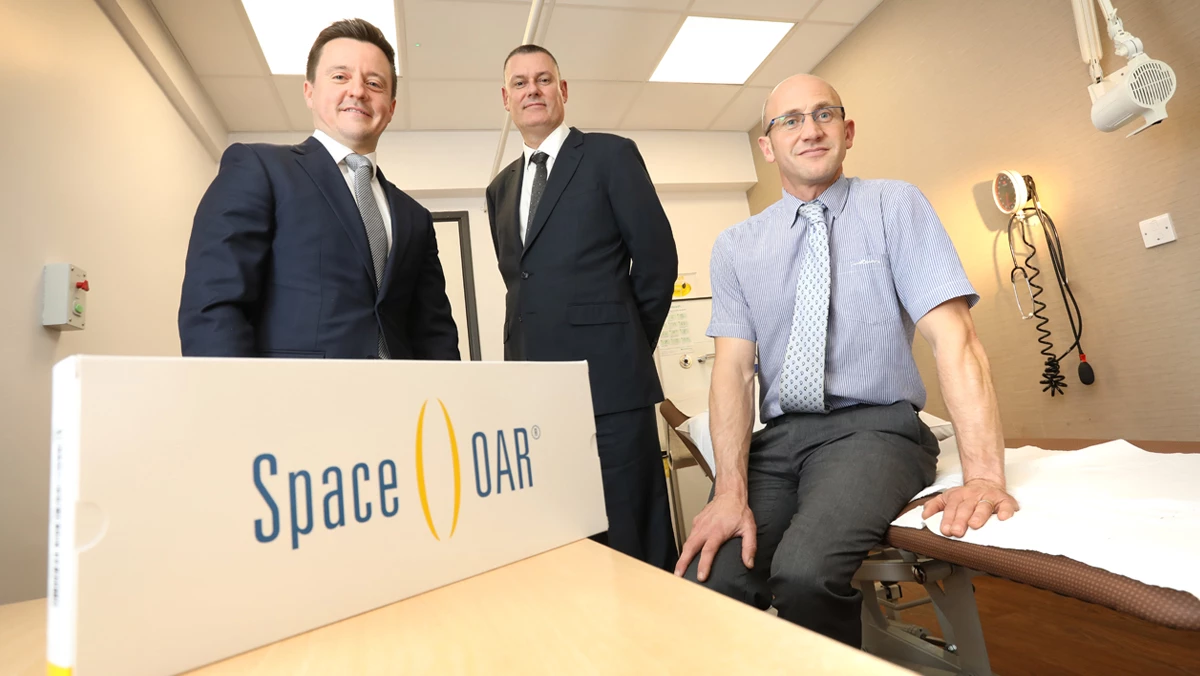 (L to R) Chris Land, centre manager at the Rutherford Cancer Centre North East, Matthew Lamb, hospital director at Nuffield Health Newcastle Hospital and Nuffield Health urology surgeon Mr Toby Page.