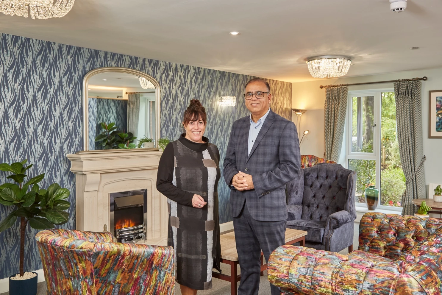 Alexandra Johnson, Sales and Marketing Director for Adlington Retirement Living, and Mohammad Yasin MP